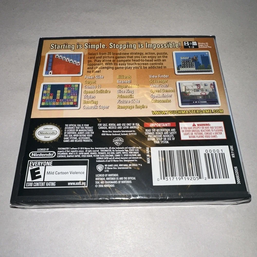 TouchMaster 2 (Nintendo DS, 2010) Brand New Factory Sealed Complete CIB